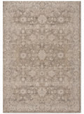 Pardis Oat & Clay Persian-style washable rug, top view
