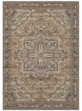 Zarin Ochre & Umber Persian-style washable rug, top view