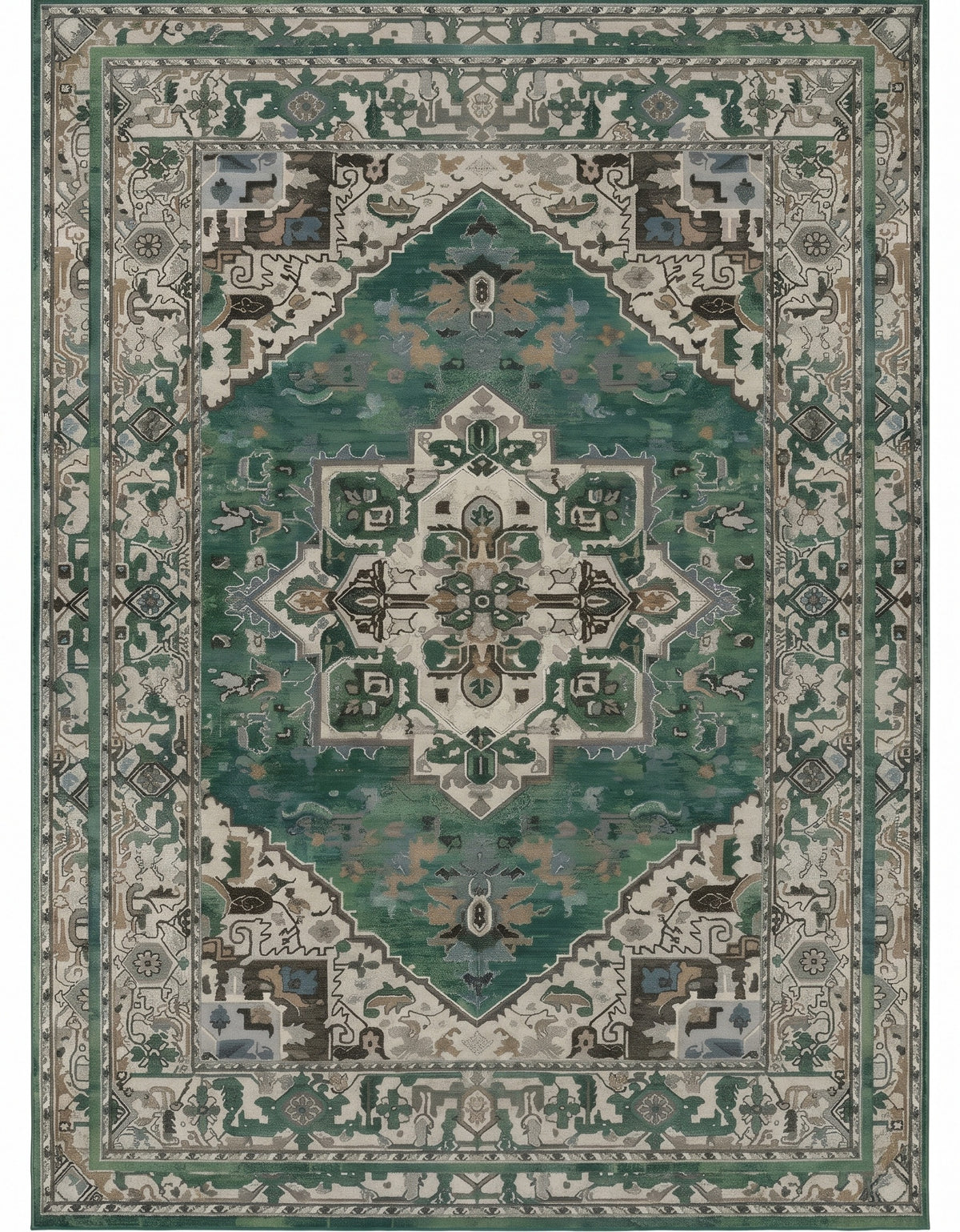 Zomorrod rug, pattern detail